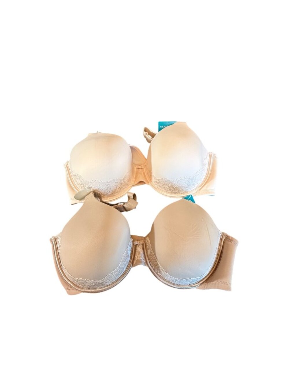 Vanity Fair 2 Pack Underwire 4-Way Stretch Bra Soft Molded Cups 40C Nude/Beige